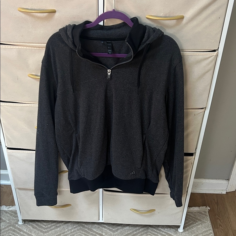 Adidas Charcoal Half-Zip Hoodie